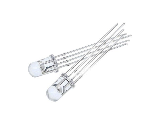 CMU RGB LED 4P 5MM C/ANODE 10/PK - LED Lamps -