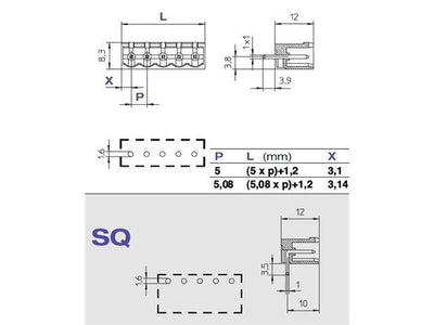 CPM5 - 22SQ - PCB Connectors -