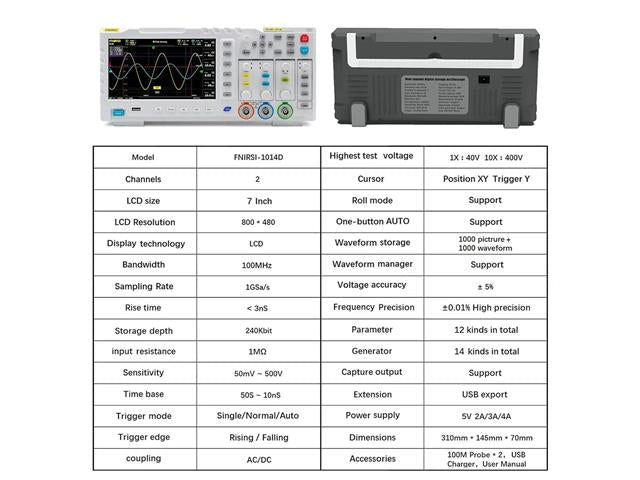 FNIRSI DSO1014D DUAL CH 100MHZ