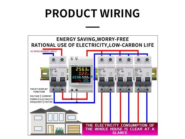 DGM ENERGY METER AC 220 - 450V 10A - Panel Meters -