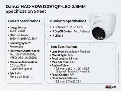 DHA HAC-HDW1209TQP-LED 2.8MM - CCTV Products & Accessories - 6939554986819