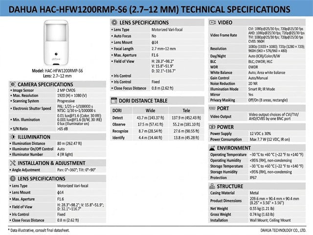 DHA HAC-HUM3200AP 2.8MM - CCTV Products & Accessories - 6923172544612