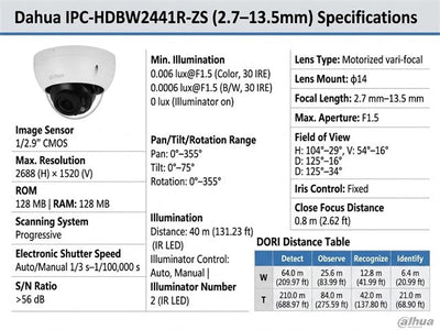 DHA IPC-HDBW2441R-ZS 2.7-13.5MM - CCTV Products & Accessories - 6923172536815