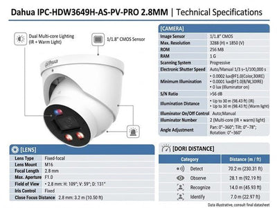 DHA IPC-HDW3649H-AS-PV-PRO 2.8MM - CCTV Products & Accessories - 6939554976247