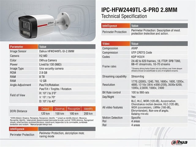 DHA IPC-HFW2449TL-S-PRO 2.8MM - CCTV Products & Accessories - 6939554901263