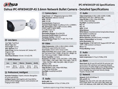 DHA IPC-HFW3441EP-AS 3.6MM - CCTV Products & Accessories - 6923172542052