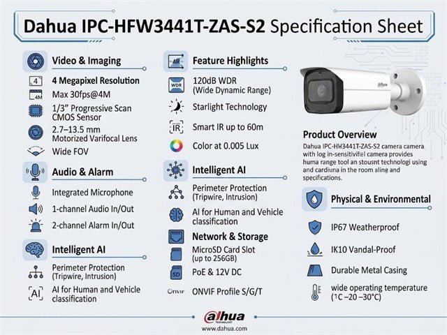 DHA IPC-HFW3441T-ZAS-S2 - CCTV Products & Accessories - 6923172542441