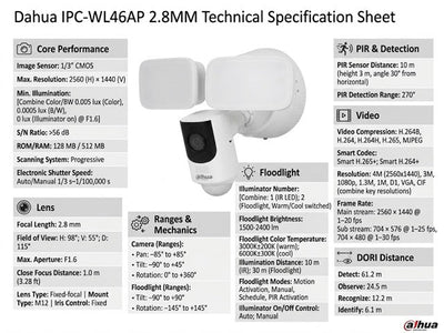DHA IPC-WL46AP 2.8MM - CCTV Products & Accessories - 6923172581754