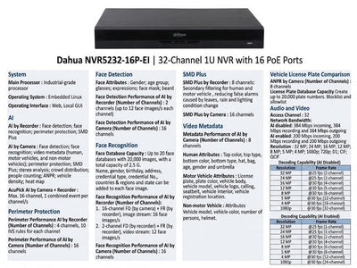 DHA NVR5232-16P-EI - CCTV Products & Accessories - 6923172586018