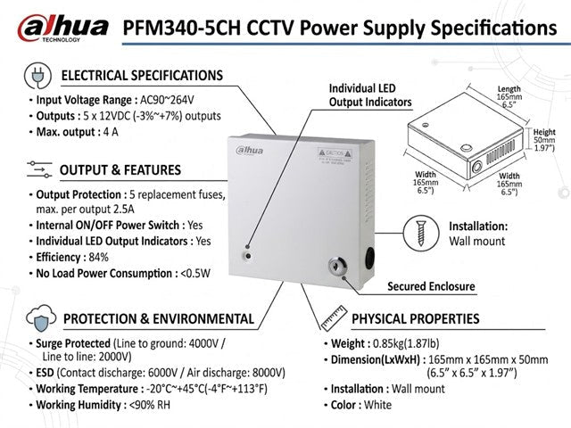 DHA PFM340-5CH - CCTV Products & Accessories - 6939554931093