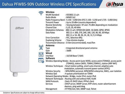 DHA PFWB5-90N - CCTV Products & Accessories - 6939554947544