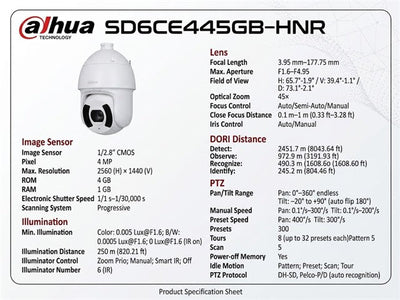 DHA SD6CE445GB-HNR - CCTV Products & Accessories - 6923172585882
