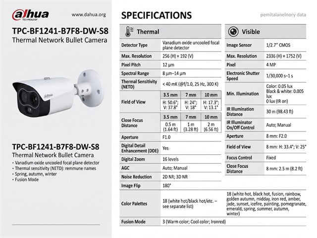 DHA TPC-BF1241-B7F8-DW-S8 - CCTV Products & Accessories - 6923172568311
