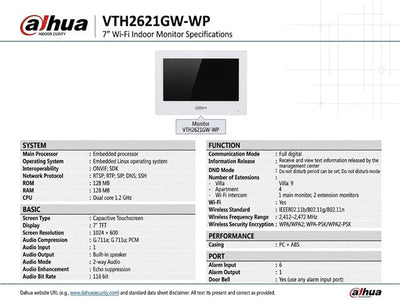 DHA VTH2621GW-WP - CCTV Products & Accessories - 6923172531513