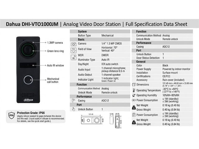 DHA VTO1000JM - Access Automation - 6923172507242