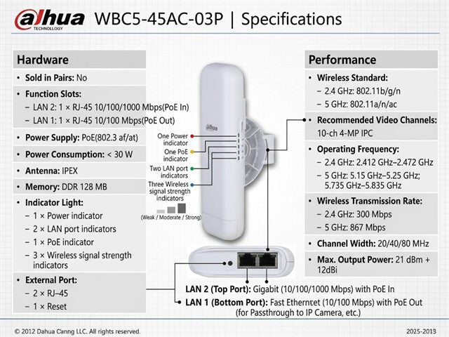 DHA WBC5-45AC-03P - Wifi Routers Dongles & Accessories - 6923172549457