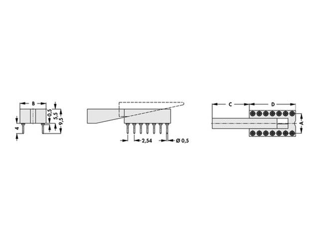 DILS 16 GB - L1 - PCB Connectors -