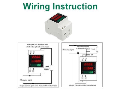 DPM/BDD DIN RAIL PWR METE AC300V - Panel Meters -