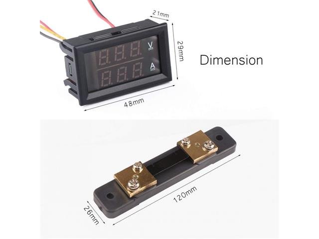 DPM/BMT DIG DUAL 100V 100A RD/BU - Panel Meters -