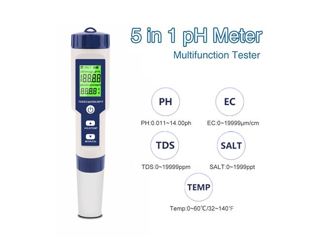 NF-5 IN 1 WATER QUALITY TESTER