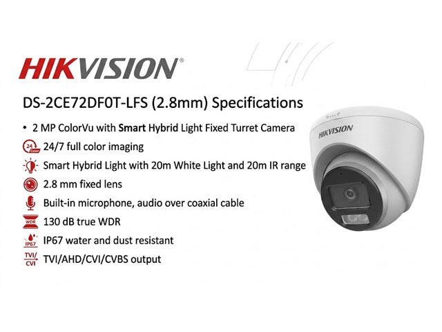 HKV DS-2CE72DF0T-LFS (2.8MM)