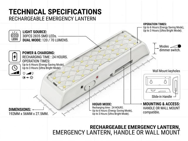 EMERGENCY LIGHT AL-3001 - Torches & Lights -