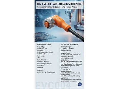 EVC004 IFM - Actuator/Sensor Cable - 4021179021258