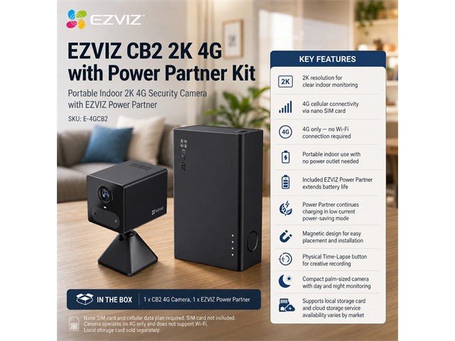 EZVIZ CS-CB2/PB-R105-BK - Home Automation - 6941545618555
