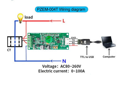 HKD PZEM-004T 100A POWER MONITOR