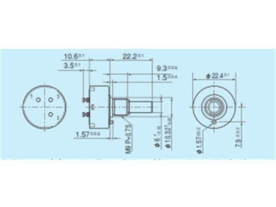 FCP22R - 5K - Potentiometers, Trimmers & Rheostats -