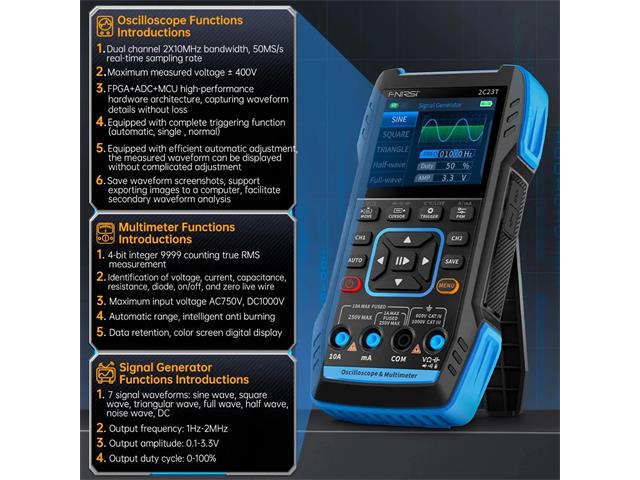 FNIRSI DSO2C23T DUAL CH 10MHZ - Oscilloscopes -