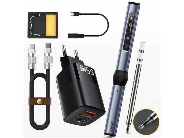 FNIRSI HS - 01F SOLDERING IRON BLK - Solder Irons & Tips -