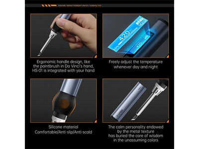 FNIRSI HS - 01F SOLDERING IRON BLK - Solder Irons & Tips -