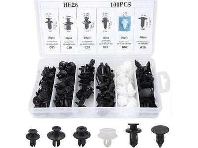 HKD 100PC CAR PANEL FIX KIT - Fasteners Hardware -