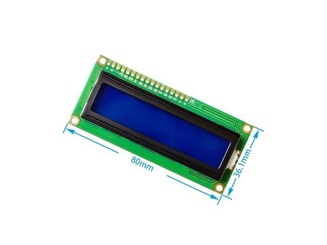HKD 16X2 LCD BLUE BACKLIGHT - Displays -