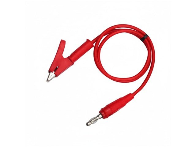 HKD 1M SILICONE CROC - BANANA RED - Test Leads & Probes -