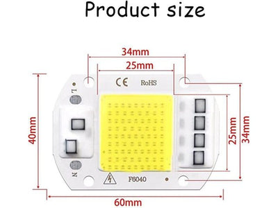 HKD 220VAC LED WARM WHITE 50W - LED Displays -