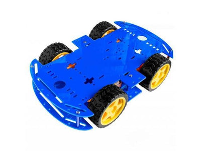 HKD 4WD 2 TIER CHASSIS KIT BLUE - Robot Chassis -