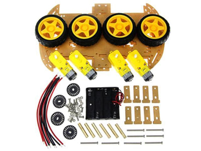 HKD 4WD 2 TIER CHASSIS KIT BLUE - Robot Chassis -