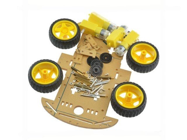 HKD 4WD ROBOT CHASSIS KIT CLEAR - Robot Chassis -