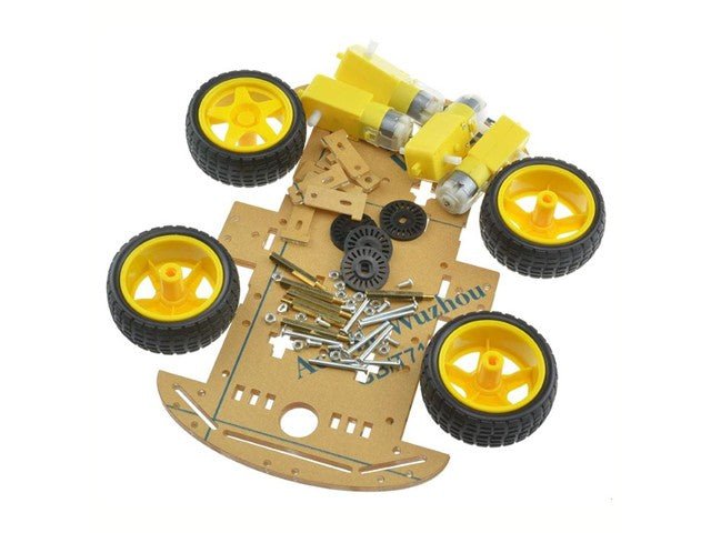 HKD 4WD ROBOT CHASSIS KIT CLEAR - Robot Chassis - 
