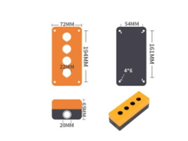 HKD BX4 - 22 IP65 PB ENCLOSURE YEL - Plastic Enclosures -