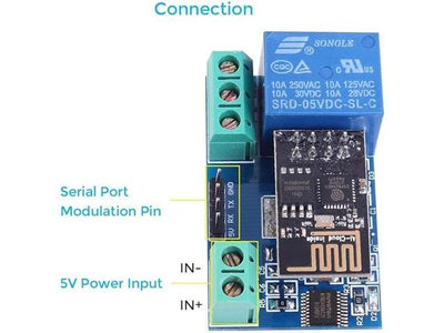 HKD ESP8266 RELAY 1CH 5V 10A - ESP8266 & ESP32 Modules - CMU ESP8266 5V WIFI RELAY MODULE