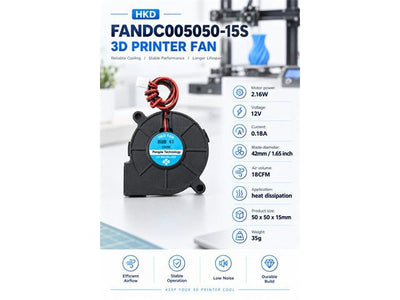 HKD FANDC005050-15S-3D PRINTER - Fans -