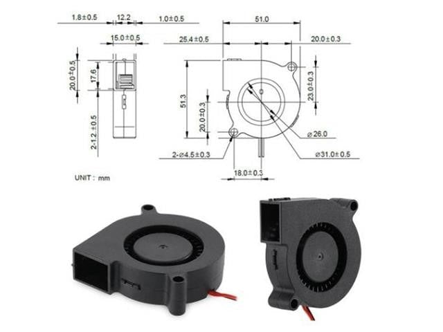 HKD FANDC005050-15S-3D PRINTER - Fans -