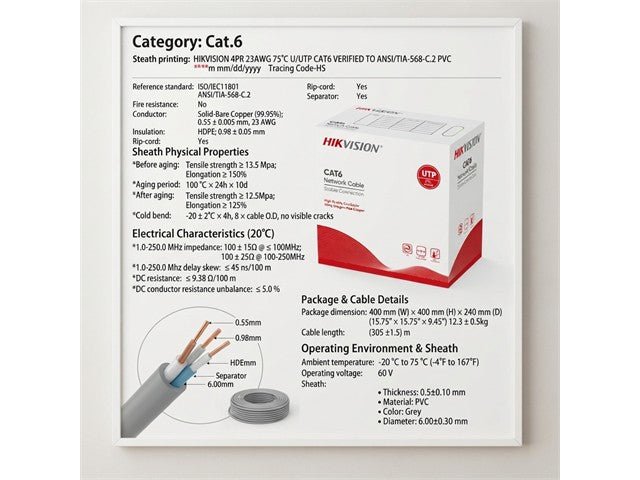 HKV DS-1LN6U-G - Network & Communication Cable -
