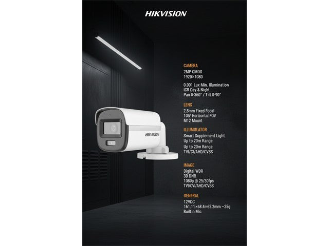 HKV DS-2CE10DF0T-LPFS (2,8MM) - CCTV Products & Accessories - 6941264039679