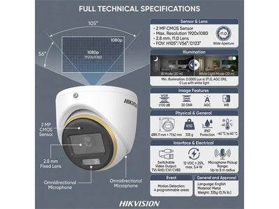 HKV DS-2CE70DF3T-LMFS (2.8MM) - CCTV Products & Accessories - 6942160443348