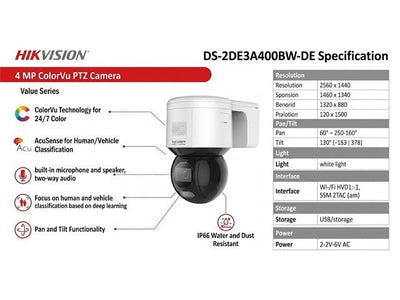 HKV DS-2DE3A400BW-DE - CCTV Products & Accessories - 6931847160197