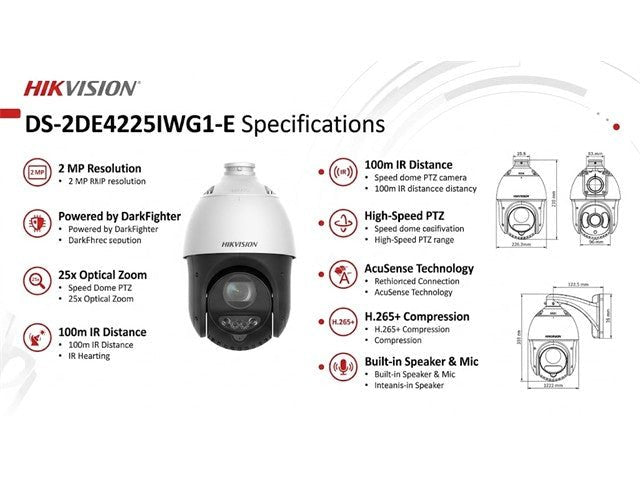 HKV DS-2DE4225IWG1-E - CCTV Products & Accessories - 6936422189662